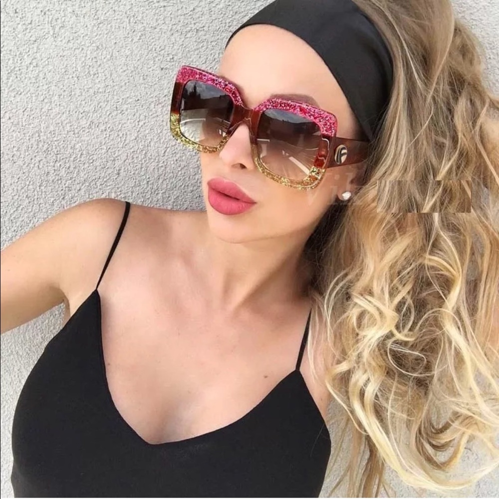 🍒💋 Oversized Retro Square Sunglasses - Picture 6 of 6